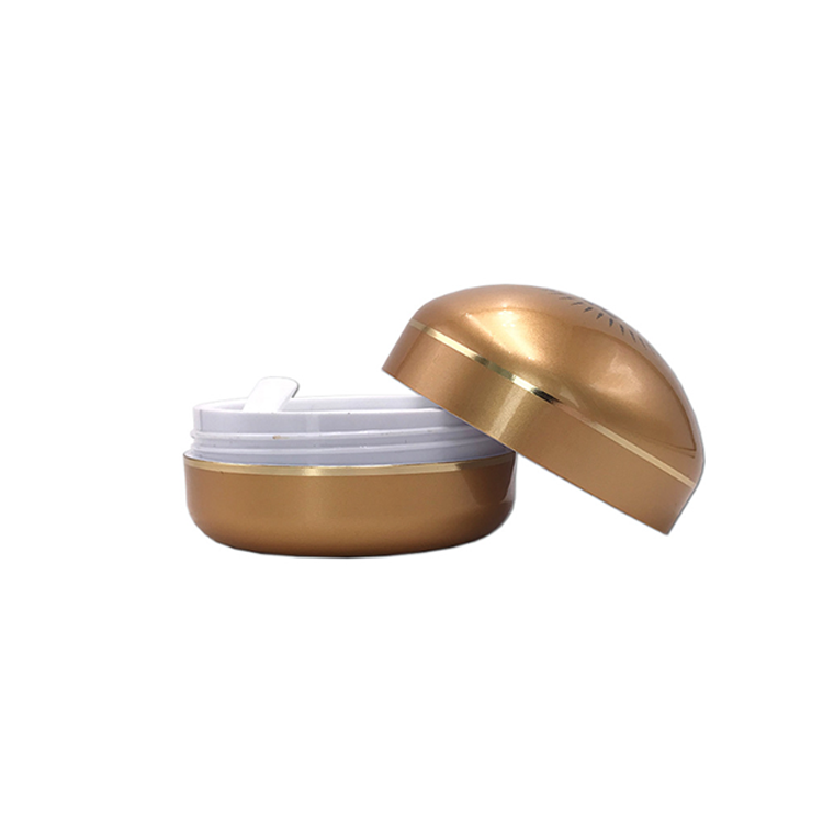 Golden Ball Shape Plastic Container Ps Cosmetic Golden Cream Jar