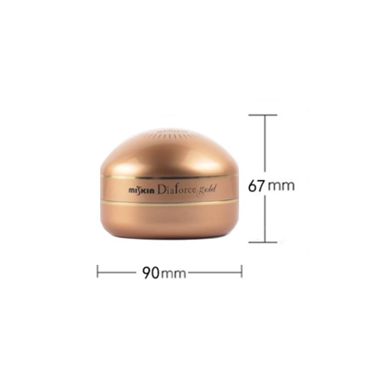 Golden Ball Shape Plastic Container Ps Cosmetic Golden Cream Jar