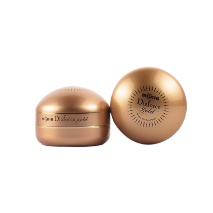 Golden Ball Shape Plastic Container Ps Cosmetic Golden Cream Jar