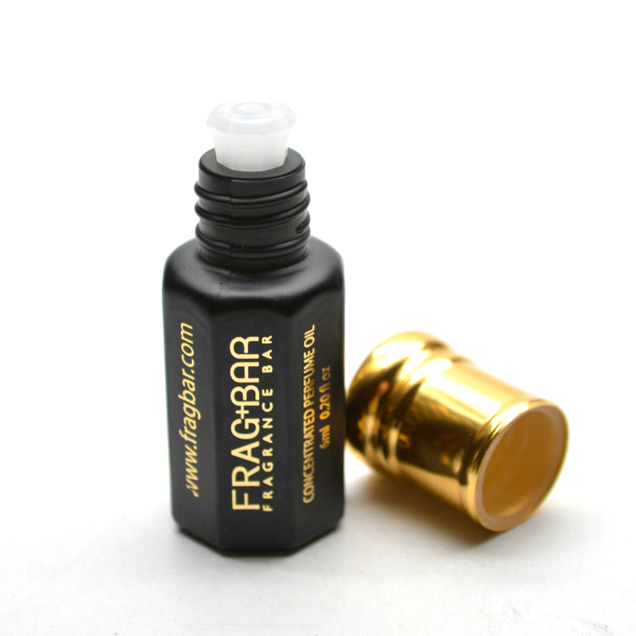 Golden Decorative Black Attar Bottle 6ml
