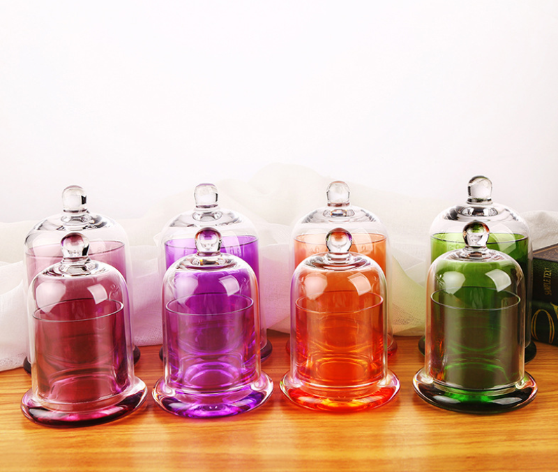 Golden bell Dome Glass Candle Glass Jar