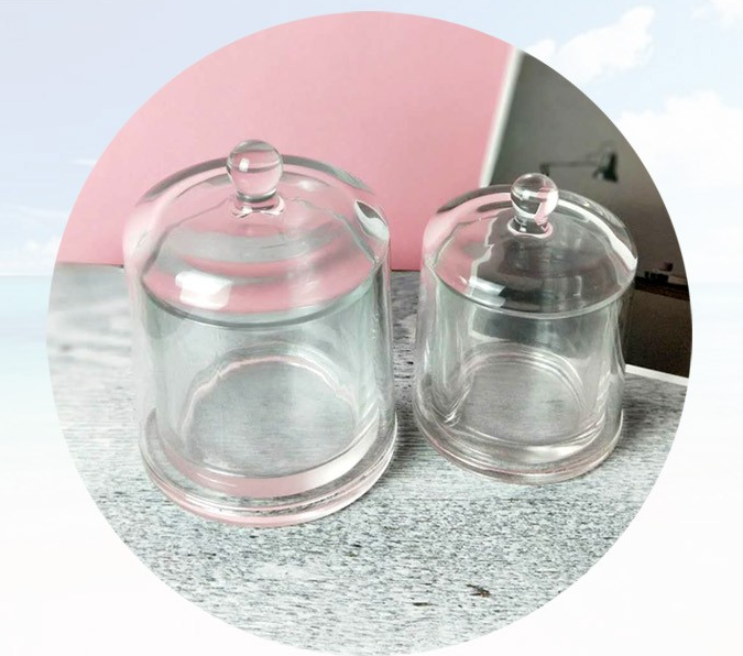 Golden bell Dome Glass Candle Glass Jar