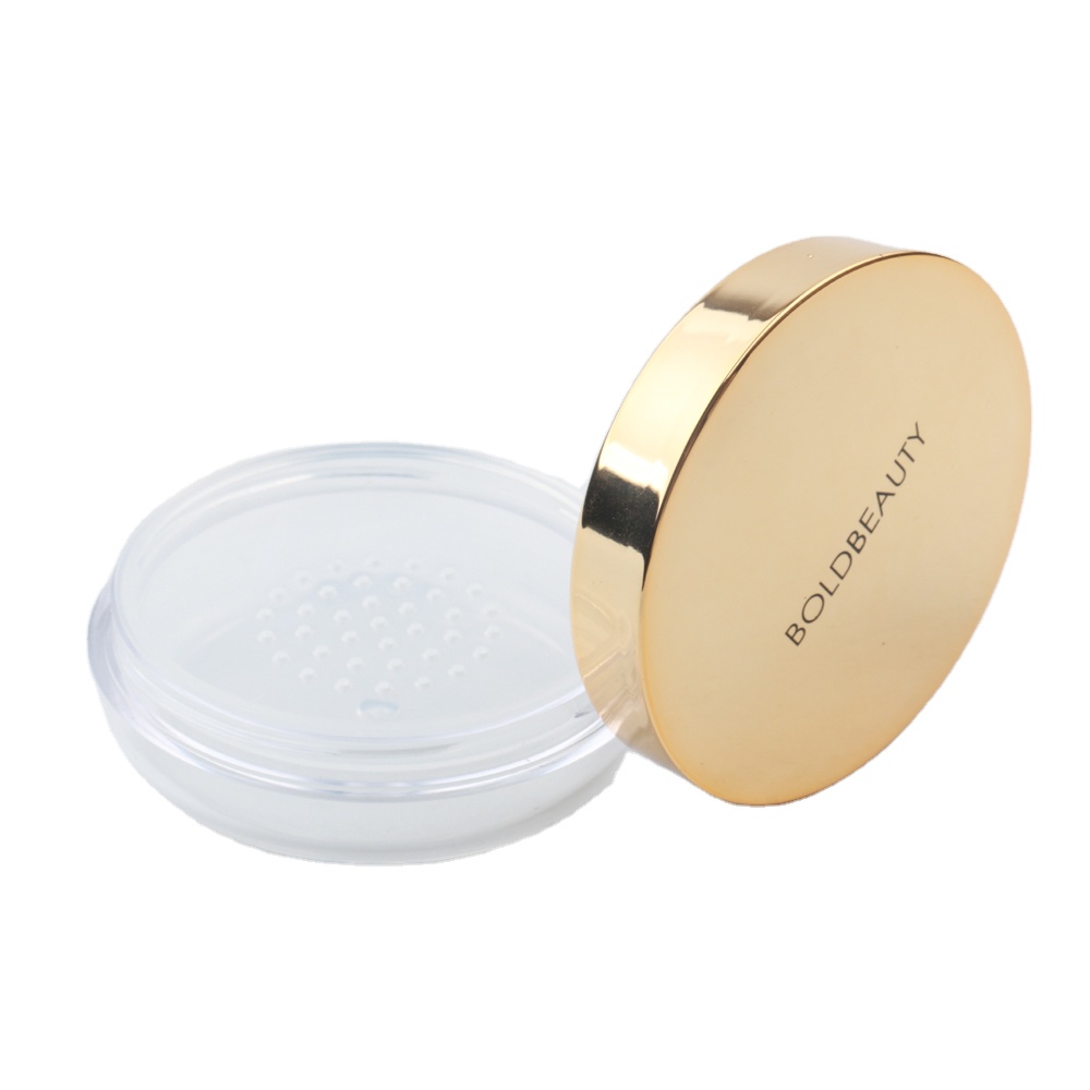 Golden luxury 5g 10g 20g 30g loose powder cosmetic jar with sifter
