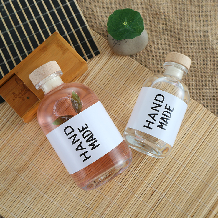 Good 100ml 250ml 375ml 500ml Drink Bottle Custom Wine Bottle With Cork Glass Packaging Aroma Diffuser