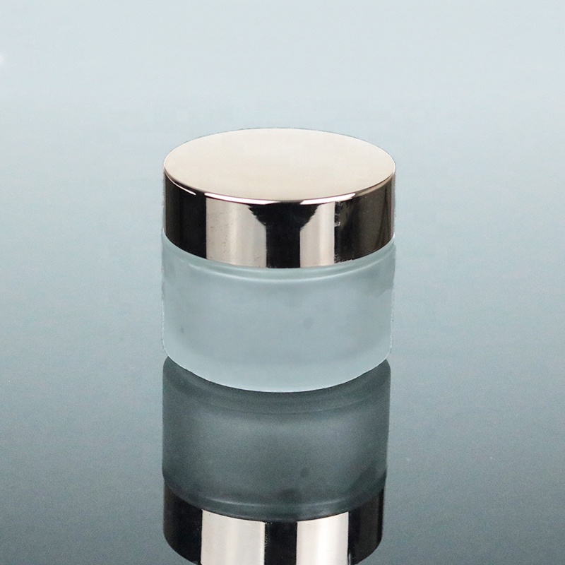 Good Price Skin Care 100ml Glass Jars Containers Round Frosted Glass Cream Jar With Gold Lid (GJM30)
