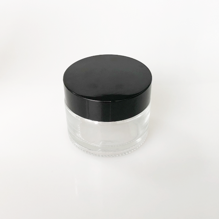 Good Price Wholesale Face Cream Jar 150ml 120ml 100ml Cosmetic Packaging Glass Toner Bottle with Black Lid