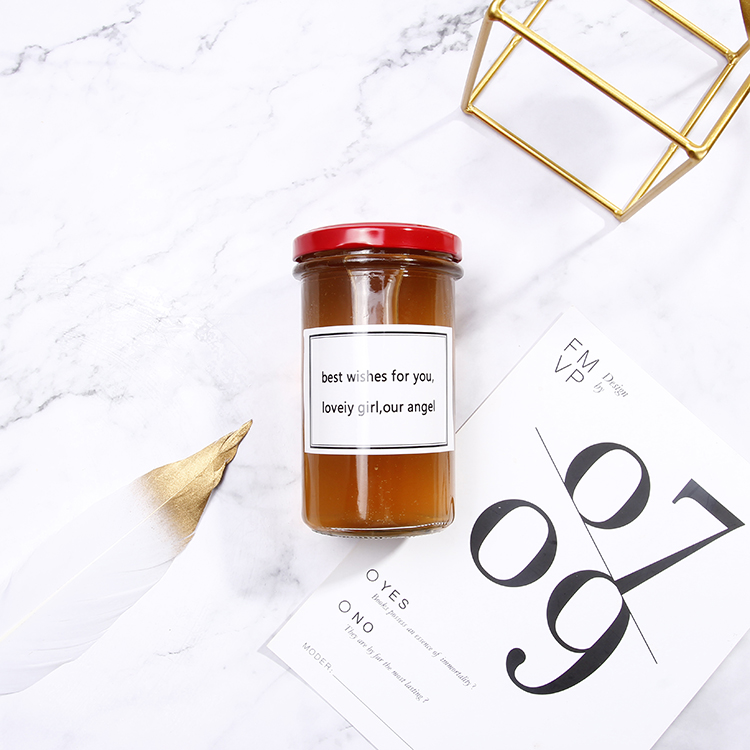 Good Quality 100ml 200ml Wide Mouth Empty Caviar Glass Jar Jam Honey Pickles Storage Jar With Metal Lid
