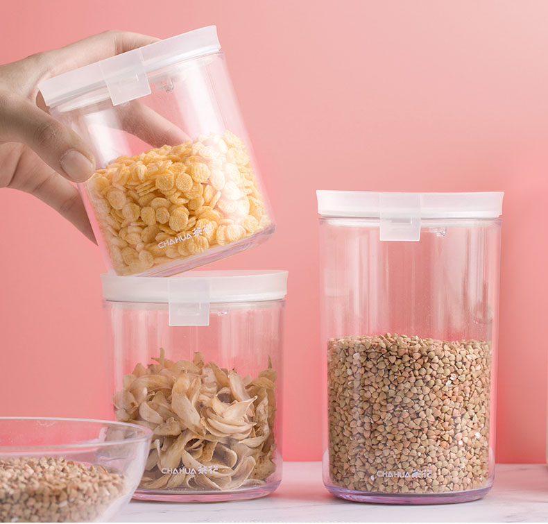 Good Quality Durable Multifunction Food Airtight Plastic Storage Jars with Lid