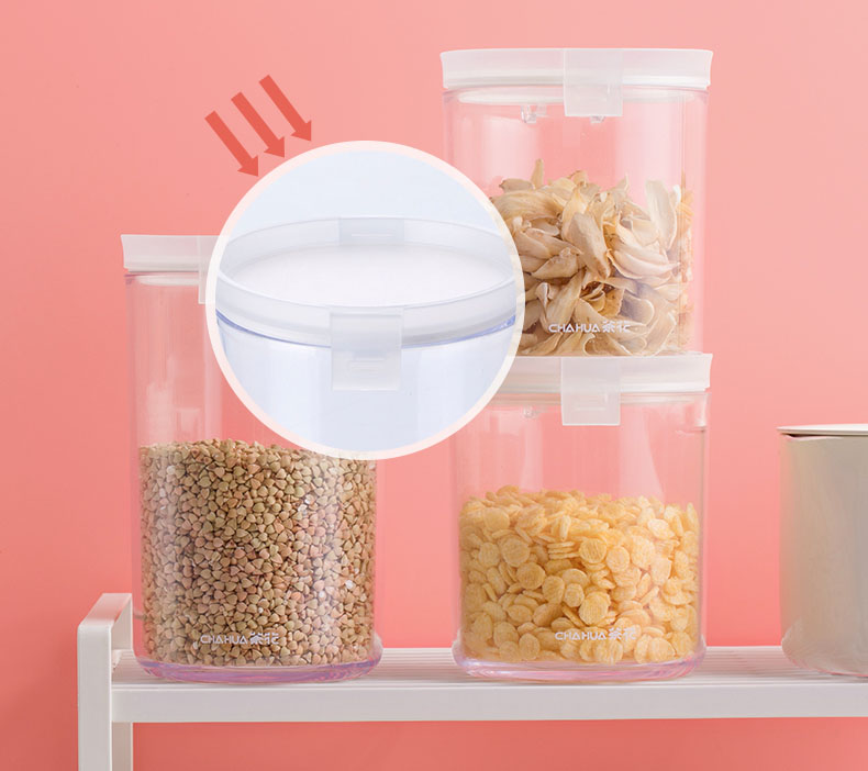 Good Quality Durable Multifunction Food Airtight Plastic Storage Jars with Lid