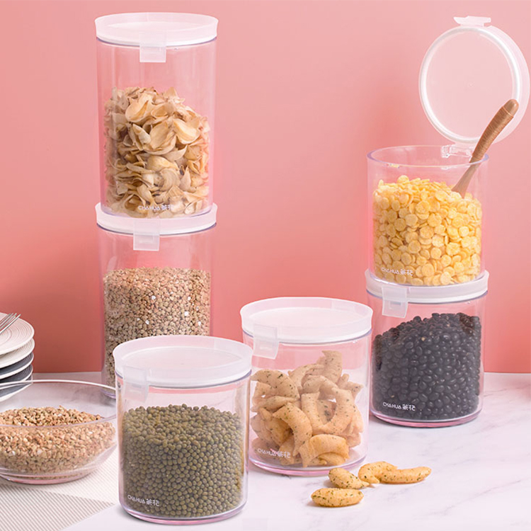Good Quality Durable Multifunction Food Airtight Plastic Storage Jars with Lid