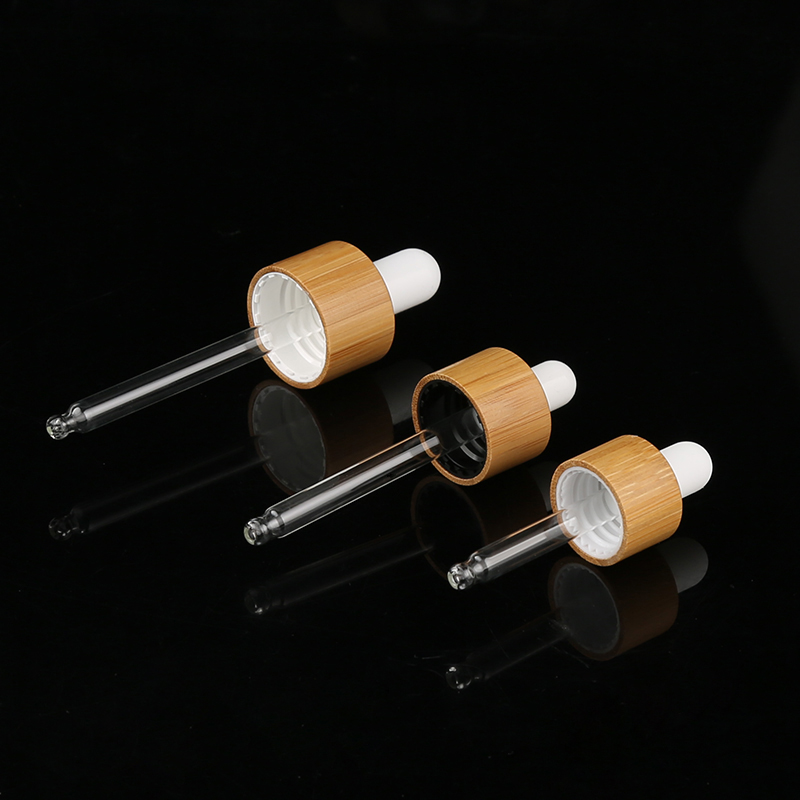 Good Quality brown glass bottle cosmetics empty lotion bottles set bamboo cosmetic packaging bottle