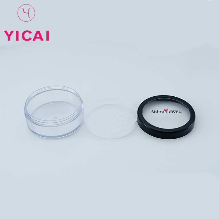 Good Reputation Manufacture Clear Cosmetic Plastic Powder Jar With Lids