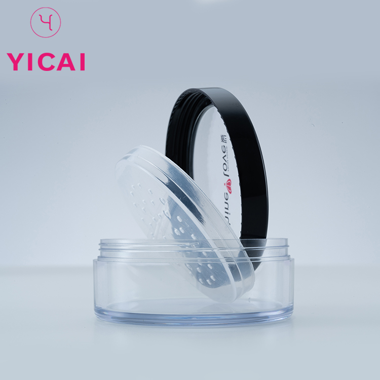 Good Reputation Manufacture Clear Cosmetic Plastic Powder Jar With Lids