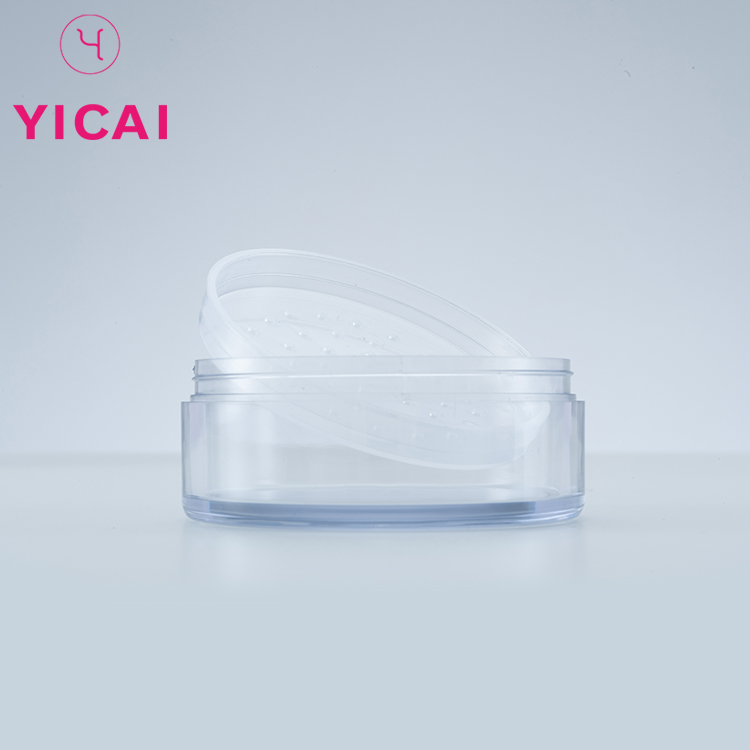 Good Reputation Manufacture Clear Cosmetic Plastic Powder Jar With Lids