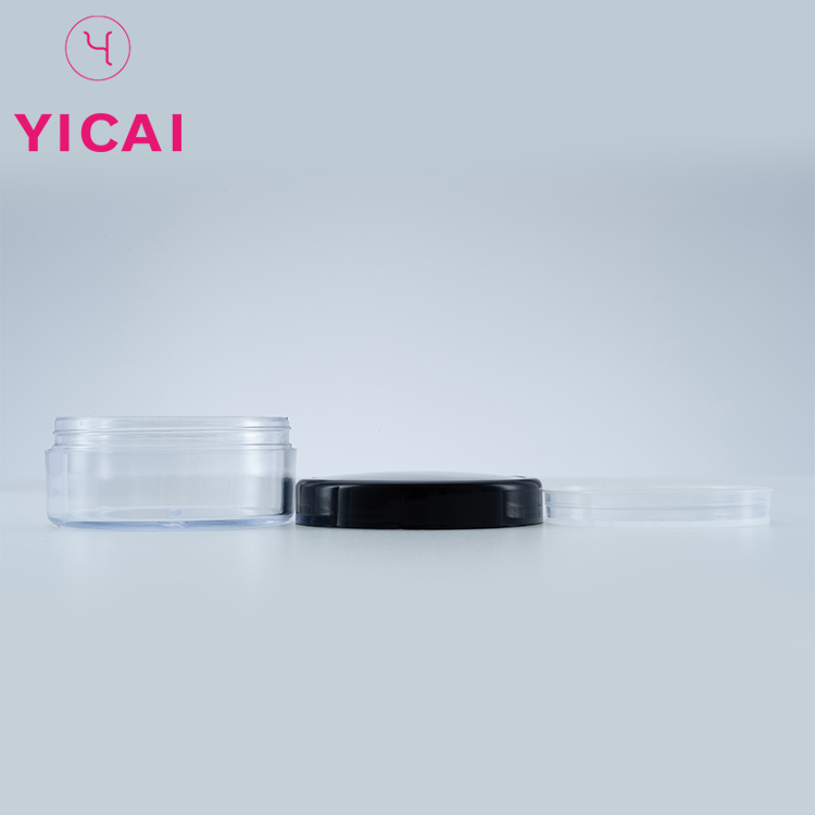 Good Reputation Manufacture Clear Cosmetic Plastic Powder Jar With Lids