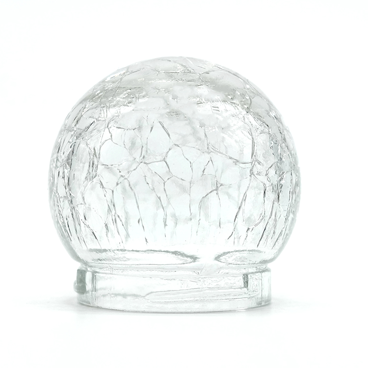 Good Sales Sphere Shape Glass Jar with Fissures New Fashion 70ml Round Jar with Electric Light Sphere Glass Jar for Plant