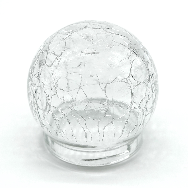 Good Sales Sphere Shape Glass Jar with Fissures New Fashion 70ml Round Jar with Electric Light Sphere Glass Jar for Plant