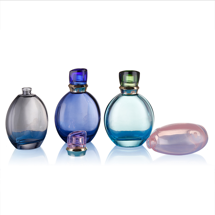 Good Supplier Round Perfume custom glass bottle with lid