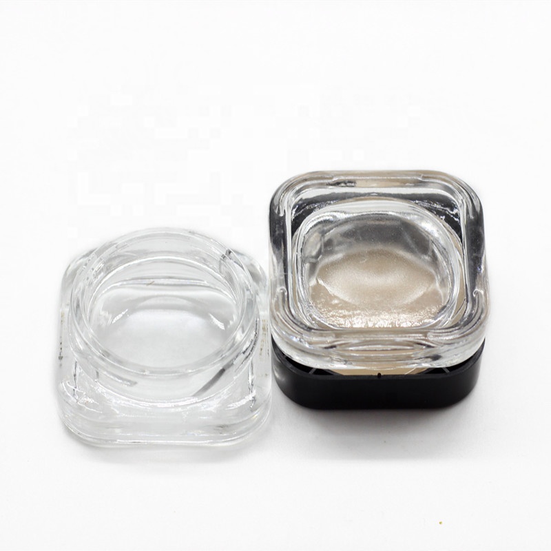 Good grade 5g 5ml clear cbd oil glass jar with child resistant cap for packing