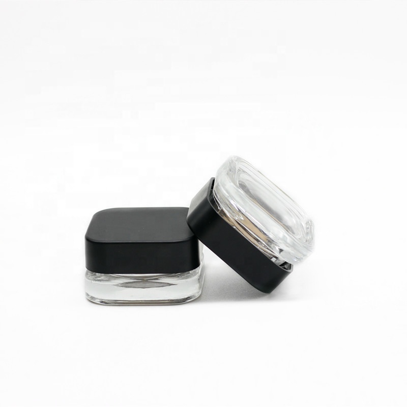 Good grade 5g 5ml clear cbd oil glass jar with child resistant cap for packing