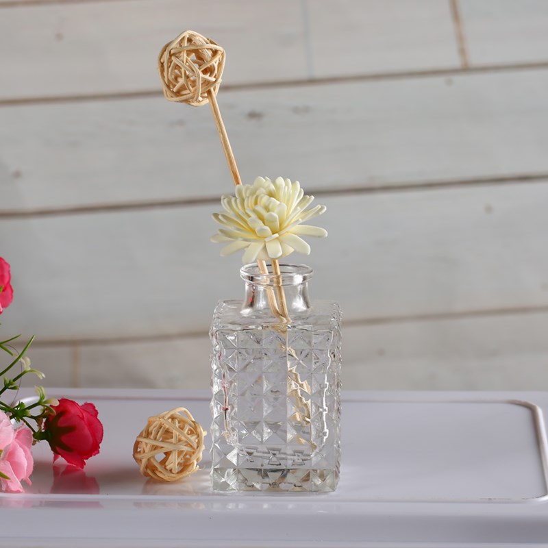 Good price Square aromatherapy glass bottle fragrance diffusion bottle 100ml