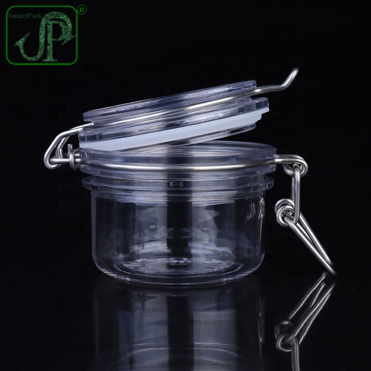 Good quality 4oz plastic body scrub jar 120ml cosmetics container