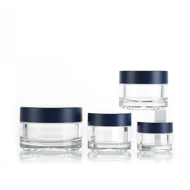 Good quality Transparent/clear Plastic Thick PETG Skincare Cream Jar for cosmetic Containers WHB 15/30/50/100g