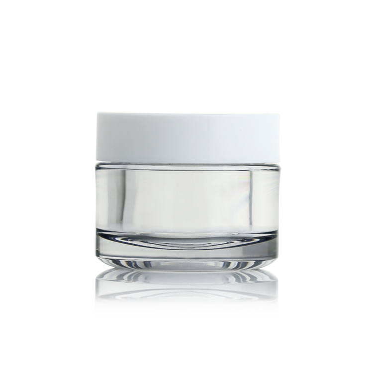 Good quality Transparent/clear Plastic Thick PETG Skincare Cream Jar for cosmetic Containers WHB 15/30/50/100g