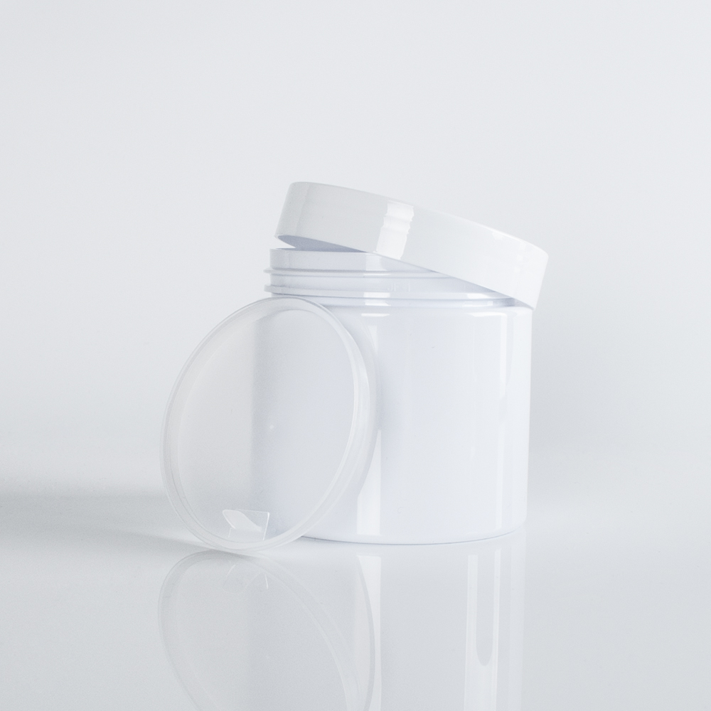 Good quality cream lotion facial container 30g 50g 100g 200g 500g with wide mouth PET jar white lid