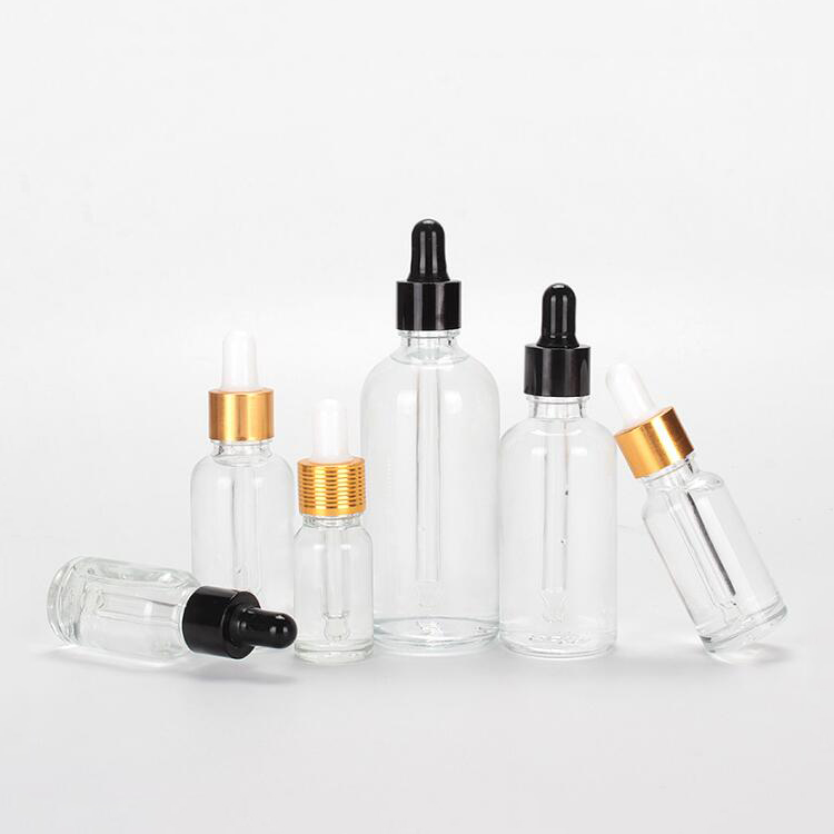 Good quality different sizes clear glass dropper bottle for essential oil