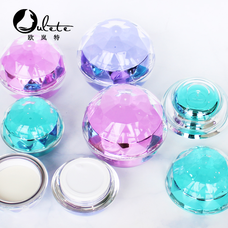 Good quality eco-friendly luxury empty 50g plastic cosmetic container acrylic jars