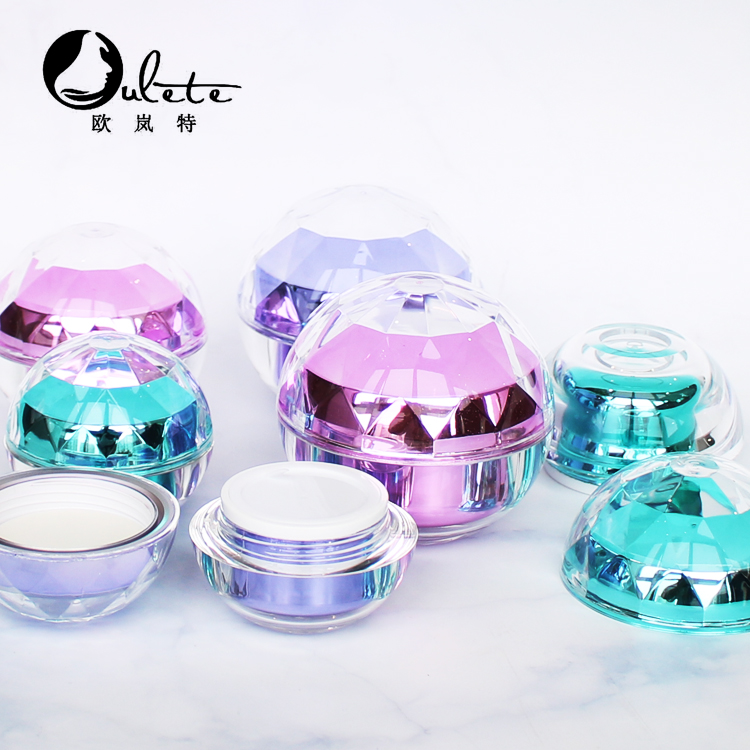 Good quality eco-friendly luxury empty 50g plastic cosmetic container acrylic jars