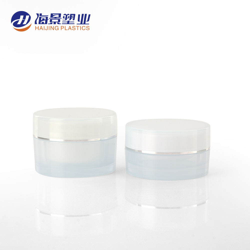 Good quality empty black color cosmetic face cream round shape 100g 200g cosmetic acrylic jar
