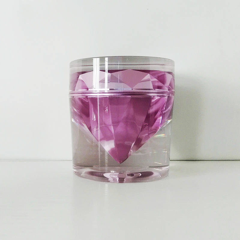 Good quality factory customized diamond shape acrylic jar for skin care cream container with best price envases de vidrio