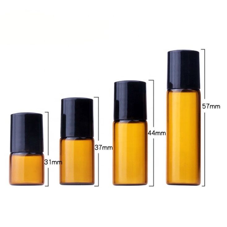Good qualtity Small essential oil bottle blue glass roller bottles 1ml 2ml 3ml 5ml cosmetic roll on perfume bottle