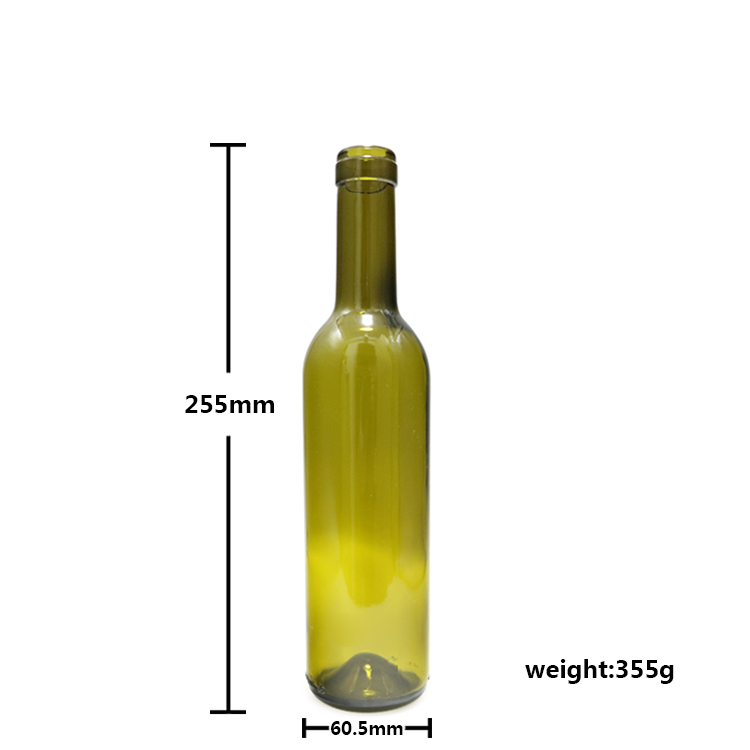 Good quantity 375ml glass wine bottle with bottle lid CY-005