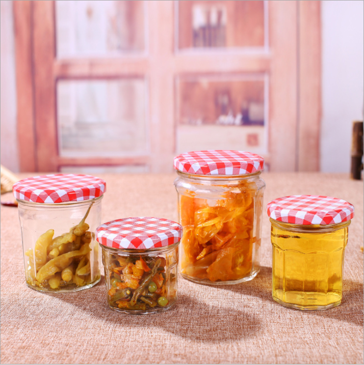 Good selling 450 ml empty airtight hermetic glass food storage jars wholesale with screw lids