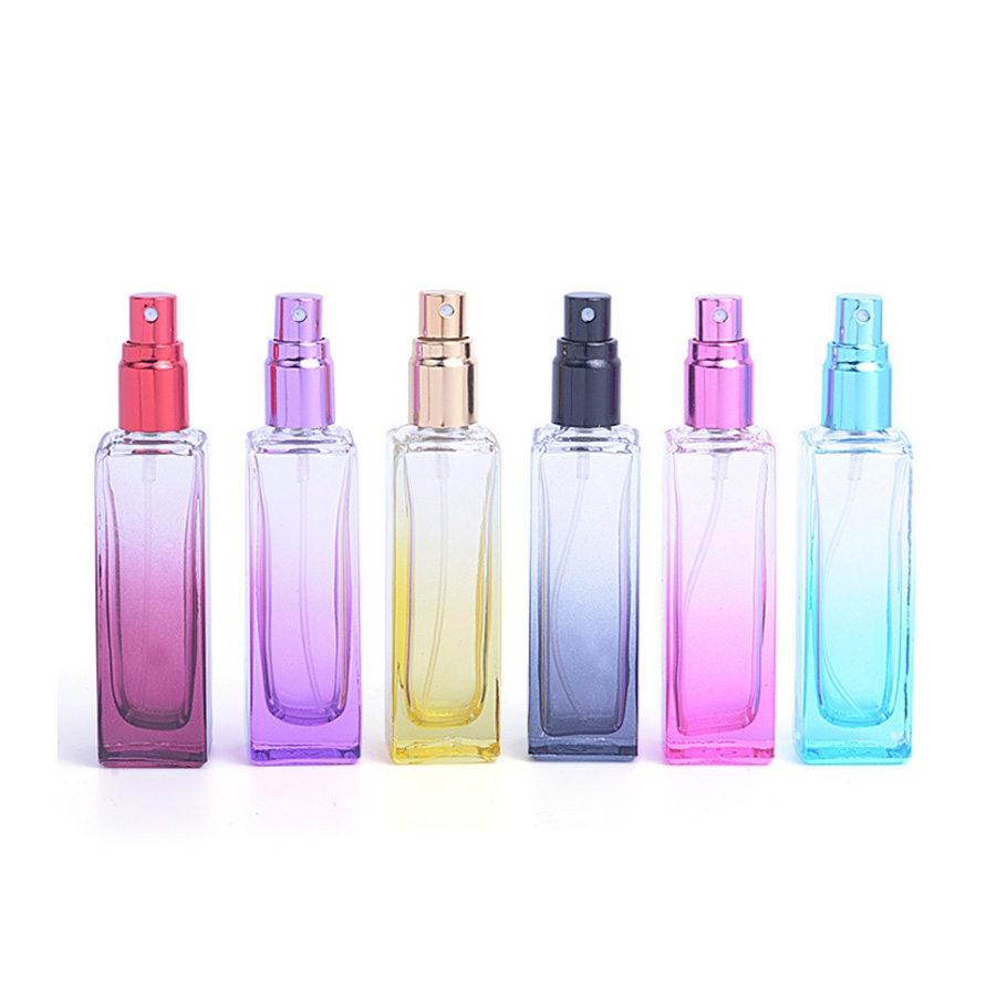 Gradient Color Perfume Bottle with Colored Lid Colored Spray Bottle for Scent Customized Spray Bottle