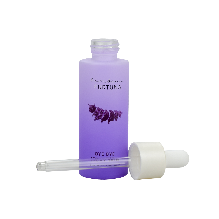 Gradient Purple Glass Dropper Bottles 2 oz 30ml 40ml 50ml 60ml 80ml 100ml Essential Oil Bottle Customize Logo