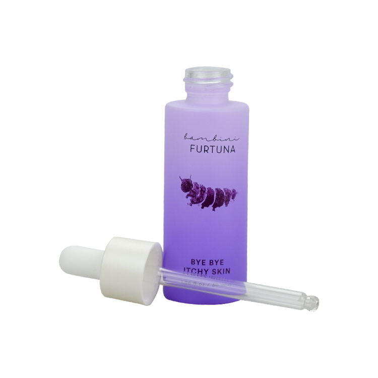 Gradient Purple Glass Dropper Bottles 2 oz 30ml 40ml 50ml 60ml 80ml 100ml Essential Oil Bottle Customize Logo