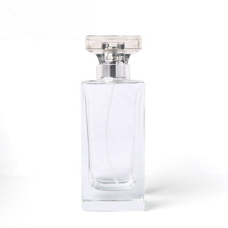 Gradient color clear Perfume unique glass bottle