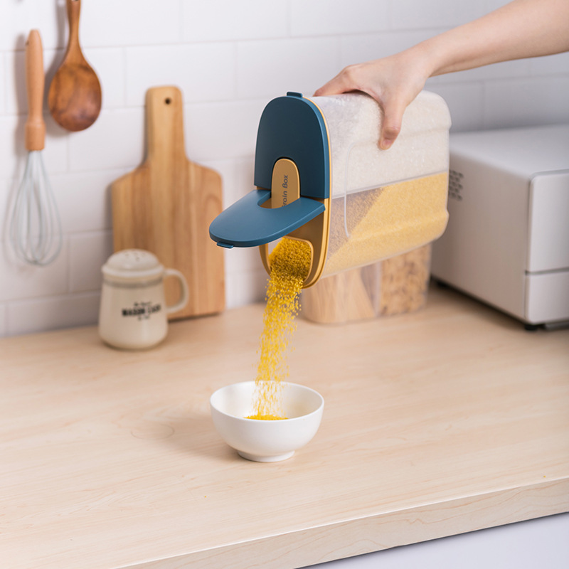 Grain tank transparent seal tank kitchen to collect large-capacity dry goods plastic can be split into grid storage tanks