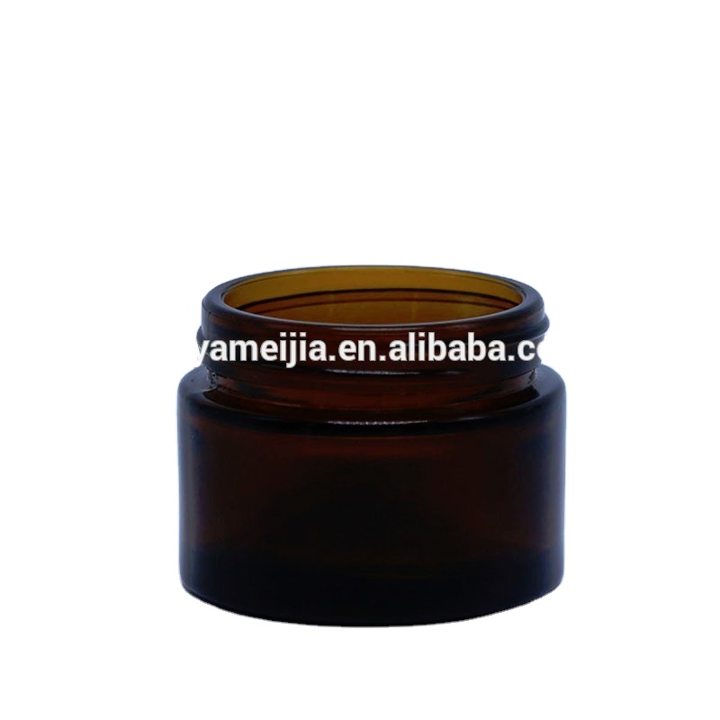 Great Demand 60g Amber Frosted Glass Jar For Cosmetic Packing