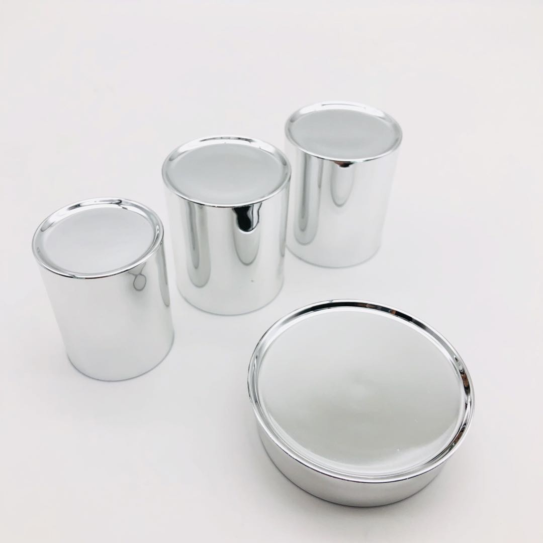 Great Quality and Luxury Glass Cosmetic Set With Plastic Caps For Skin Care Cream