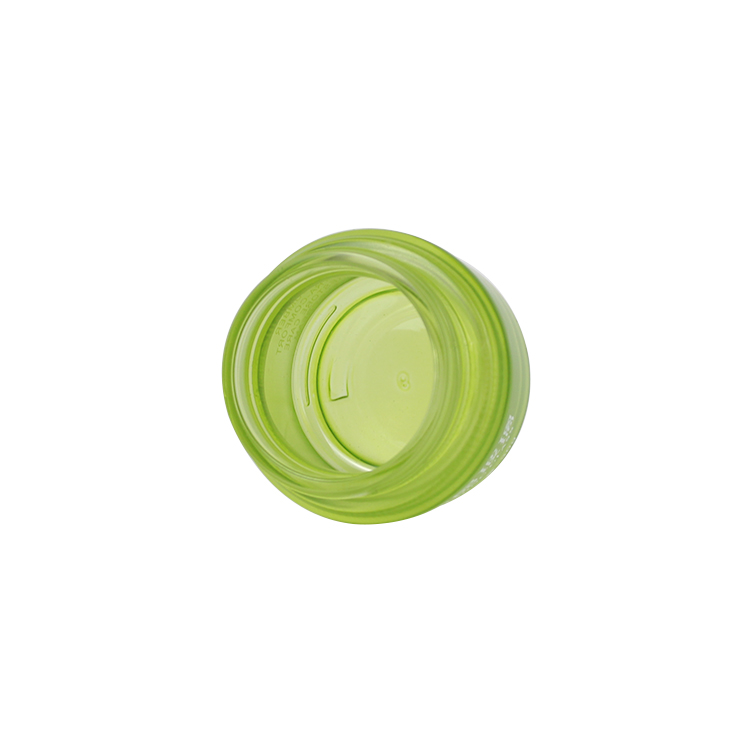 Green 30g glass jar for cream cosmetic