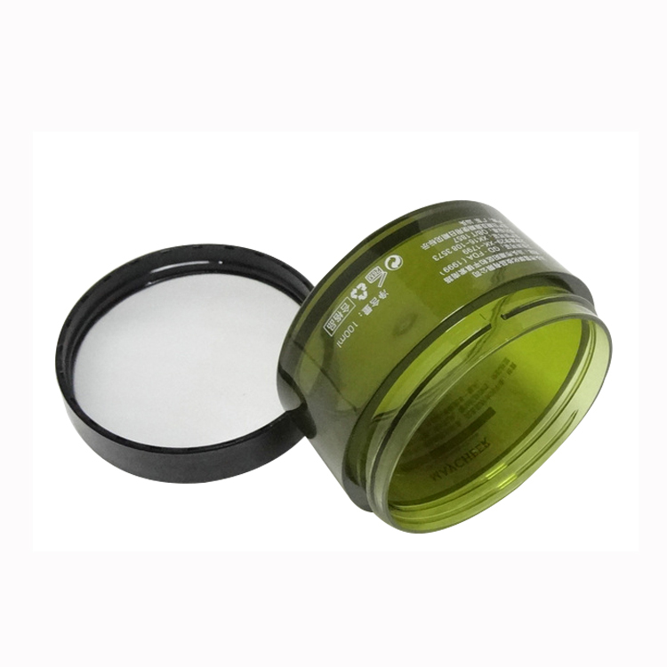 Green 50g 100g PET Plastic Cosmetic Jar Hair Wax Moisturizer Shaving Cream Packaging Container Facial Mask Packaging Jar