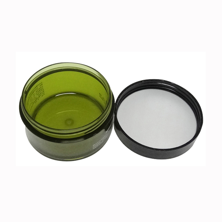Green 50g 100g PET Plastic Cosmetic Jar Hair Wax Moisturizer Shaving Cream Packaging Container Facial Mask Packaging Jar