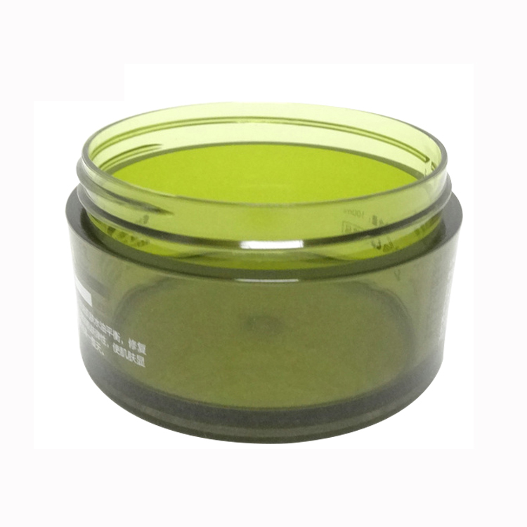 Green 50g 100g PET Plastic Cosmetic Jar Hair Wax Moisturizer Shaving Cream Packaging Container Facial Mask Packaging Jar