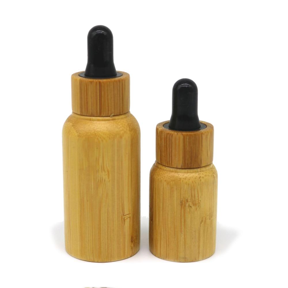 Green Bamboo Dropper Bottle 30ml Glass Dropper Bottle With Bamboo Cap