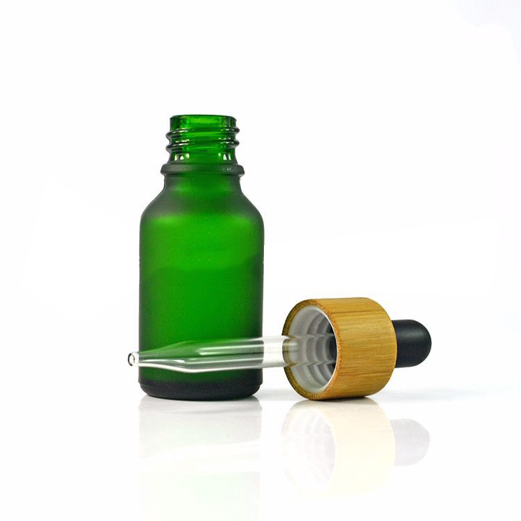 Green Bamboo Dropper Bottle 30ml Glass Dropper Bottle With Bamboo Cap